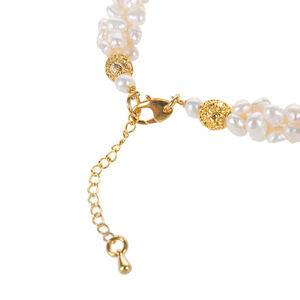 สร้อยคอมุกขาวเลี้ยงแบบ 3 แถว โซ่เกลียวขนาด 18 นิ้ว มุกขนาด 5-6 มม. รุ่น TWN914 - Product Image 3