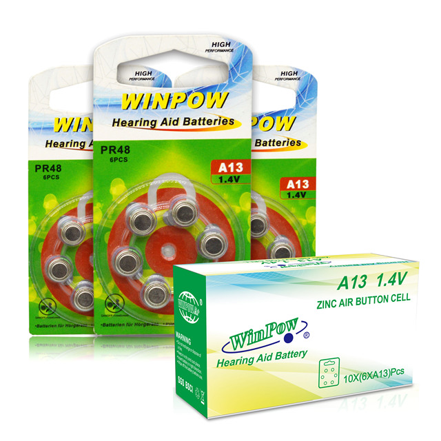 Zinc Air Hearing Aid Battery A13 A312 A675 A10