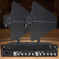 Distributeur d'antenne ultra longue portée à 10 canaux avec connecteur XLR, alimenté par piles AAA, compatible avec les microphones sans fil UHF