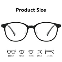 Gafas Ópticas Cuadradas Unisex, Montura Elástica Suave de TR90, Lentes Transparentes Resistentes a las Roturas, Flexibles y Plegables, para Uso Diario
