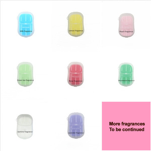 Boîte de 20 mini-savons portables hydrosolubles en feuilles <span class=keywords><strong>pour</strong></span> le lavage des mains – <span class=keywords><strong>Savon</strong></span> en papier de voyage <span class=keywords><strong>pour</strong></span> un nettoyage de base - Product Image 6