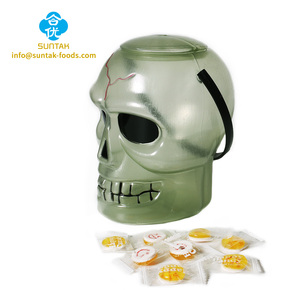 Seau de bonbons en plastique pour Halloween, marque <span class=keywords><strong>Domdom</strong></span>, tablette de bonbons, saveur fruitée, glucose, saveur d'orange, pack cadeau 1,5 g, certifié pour enfants - Product Image 5