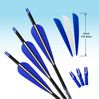 Flèches de chasse en carbone pur 003 pour la pratique du tir d'arcs classiques avec ID 6.2mm