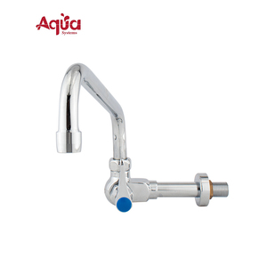 Commerical Wall Mounted Kitchen Faucet Single <b>Handle</b> Polished Chrome Modern Design Easy Installation 6-7.9in Height - Product Image 1