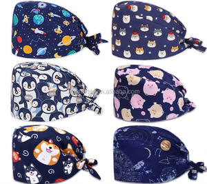 Radiologie médicale respirant lavable réutilisable fantaisie <span class=keywords><strong>pas</strong></span> <span class=keywords><strong>cher</strong></span> mignon chapeaux chirurgicaux gommage casquettes - Product Image 4
