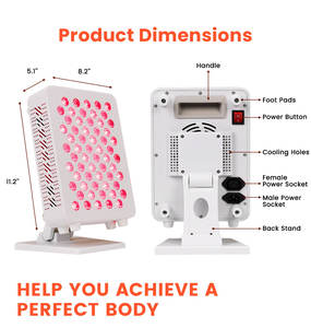 제조업체 핫 셀러 터치 스크린 데스크탑 패널 RL60S 레드&NIR 5 스펙트럼 하프 바디 스킨 케어 레드 LED 라이트 테라피 패널 - Product Image 3