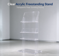 Étagère de présentation à 3 niveaux en acrylique transparent pour vitrine de magasin, exposition de produits