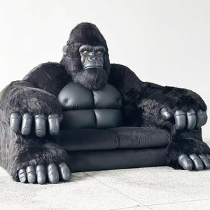 <span class=keywords><strong>Canapé</strong></span> moderne VOXHOME en forme d'animal, <span class=keywords><strong>canapé</strong></span> monstre King Kong Gorille pour salon, possibilité de personnalisation en cuir véritable, <span class=keywords><strong>canapé</strong></span> 2 places - Product Image 4