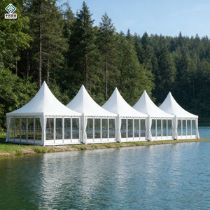 Tente de réception en PVC de haute qualité pour événements, mariages, salons professionnels, pagode extérieure, <span class=keywords><strong>barnum</strong></span>, tente de mariage, 3x3m, 4x4m, 5x5m - Product Image 6