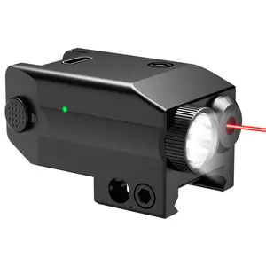 OEM ODM USB Rechargeable 1000Lm rechargeable red laser sight flashlights combo tactical laser torches