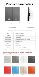2025 mới nhất đầy màu sắc tuya nhà thông minh không dây Zigbee 1/2/3/4 gang tường chuyển đổi với Google nhà Alexa điều khiển bằng giọng nói - Product Image 5