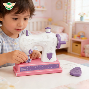 Kit de couture pour débutants, jouets pour enfants, ensemble de jeu d'imitation, jouets pour filles, mini <span class=keywords><strong>machine</strong></span> à coudre électrique - Product Image 5