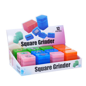 Usine en gros Rukioo JSS0003 Portable rectangulaire en plastique 4 couches broyeur d'herbes Logo personnalisé 50*40*63mm pour accessoires - Product Image 1