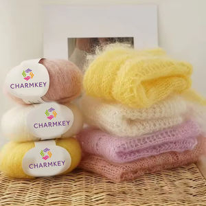 Hilos de Mohair Suaves al por Mayor Charmkey, Grosor Medio, para Tejer a Mano y Crochet, Hilos de Mohair Mezclados en Oferta para Suéter - Product Image 3