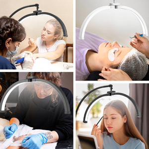 Anneau lumineux LED demi-lune réglable avec flexible, lampe demi-lune 360 °   Lumière de beauté rotative pour salon de beauté, <span class=keywords><strong>spa</strong></span>, extension de cils - Product Image 2