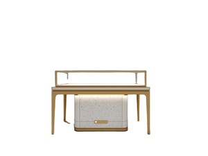 Sang Trọng Hiện Đại Cửa Hàng Đồ Trang Sức Tủ Thép Không Gỉ Gỗ Với LED Ánh Sáng Kính Hiển Thị Showcase Cửa Hàng Bán Lẻ Đồ Trang Sức Truy Cập - Product Image 3