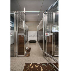 İhtisas 304 paslanmaz çelik köpek kulübesi Pet ağır köpek kafesi büyük Metal köpek evi - Product Image 2