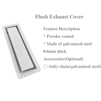 Grille d'aération murale encastrée en métal pour cloisons sèches, grille de ventilation plate dissimulée pour la circulation de l'air intérieur