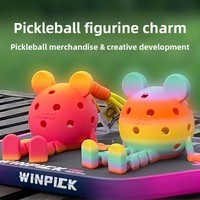 Pendentif de pickleball He Yuan, ornement sportif d'extérieur, tendance, culturel et créatif, dégradé mat, emballage en boîte, décoration de marchandise