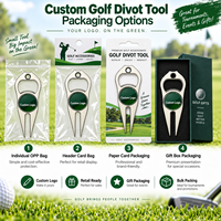 Outil de réparation de divots en émail personnalisé avec motif de scène de golf de dessin animé, fourche de golf en métal, accessoires de sport pour golfeurs, cadeau souvenir