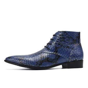 Men's Trendy British-Style Vintage Brogue Boots-Breathable Waterproof <b>Height</b> <b>Increasing</b> Autumn Summer High-Top Leather - Product Image 5