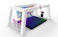 Stand d'exposition personnalisé pour DJ, stand de salon professionnel, taille personnalisée, aluminium, tissu, couleur personnalisée, installation facile, TANFU