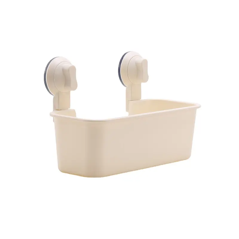 白い壁掛けバスルーム収納バスケット歯ブラシホルダーを使用して耐久性のある家庭用特別大容量デザイン