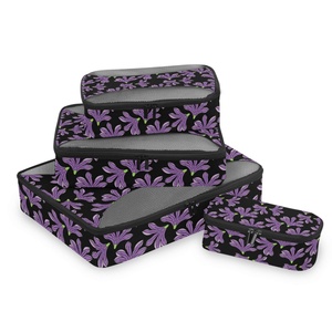 Hawaiian Naupaka Flower Print Luggage Travel Storage Bag Custom Logo Customize Compression Packing <b>Cubes</b> for Travel Organizer - Product Image 3