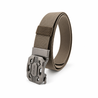 Ceinture tactique personnalisée du fabricant, style décontracté, boucle en alliage à verrouillage automatique, ceinture en sangle élastique robuste à dégagement rapide, logo personnalisé