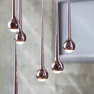 <span class=keywords><strong>Suspension</strong></span> en métal et PMMA, style nordique moderne minimaliste, forme goutte d'eau, pour salon, salle à manger, restaurant, vente directe usine en gros - Product Image 2
