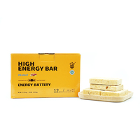 Barre énergétique au glucose et aux cacahuètes riche en calories, biscuits croustillants compressés, longue durée de conservation pour une utilisation en extérieur, goût salé, boîte en carton