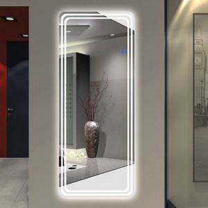 Miroir en verre pleine longueur de luxe moderne tendance 2025 éclairage LED personnalisé salle de bain décoration murale maison éclairage de noël - Product Image 1