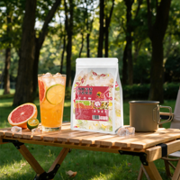 Groothandel Private Label Cold Brew Grapefruit Passievrucht Kumquat Thee Piramide Zakjes 10g Natuurlijke Fruitthee Gereed voor Verzending