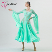B-22285 personnalisé nouvelle robe de danse de salon standard international robes de danse de salon en soie perlée de haute qualité à vendre