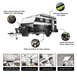 4x4 Luxury Aluminium Camping Travel Trailer RV Caravan <strong>Motorhome</strong> <strong>Small</strong> Off-Road Independent Suspension <strong>for</strong> <strong>Sale</strong> - Product Image 2