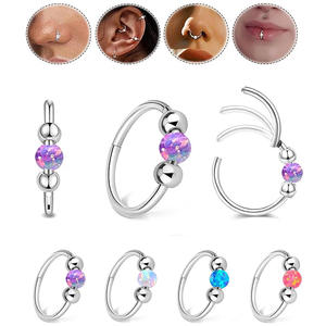 Anneau de nez, <span class=keywords><strong>piercing</strong></span> de septum et boucles d'oreilles en zircon 18G de 8mm/10mm pour femme, en acier inoxydable chirurgical 316L doré, cadeau de mariage - Product Image 1