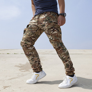 Pantaloni estivi console tattici pantaloni ad asciugatura rapida da uomo Leggings pantaloni mimetici tuta da esterno Multi-tasca - Product Image 1