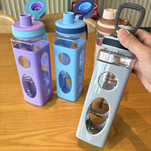 Zamhuo Plastic Water Bottle 650Ml With Tea Infuser Graduated Scale For Students Outdoor Use - Product Image 2