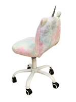 Chaise de bureau moderne mignonne et moelleuse, siège rembourré rembourré confortable avec roulettes, hauteur de siège réglable pour les adolescentes et les filles qui s'habillent