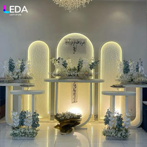 LEDA New Design Custom White Acrylic Wedding Table Display <b>Stand</b> Flower <b>Stand</b> Wedding <b>Backdrop</b> Decoration for Events Decoration - Product Image 1