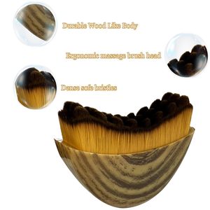 Brosse de massage faciale portable pour le visage, outil de beauté, brosse sèche pour le visage, masseur de contour facial, sculpture de la mâchoire, poils doux, brosse de massage lymphatique pour le visage - Product Image 3