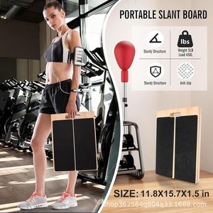 Tabla Inclinada de Madera Plegable Antideslizante para Estiramiento de Pantorrillas, Equipo de Ejercicio para Gimnasio y Entrenamiento Físico - Product Image 3