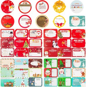 Étiquettes autocollantes pour cadeaux de noël, motifs adhésifs de noël, étiquette de nom, étiquette de cadeau de vacances, petite - Product Image 3