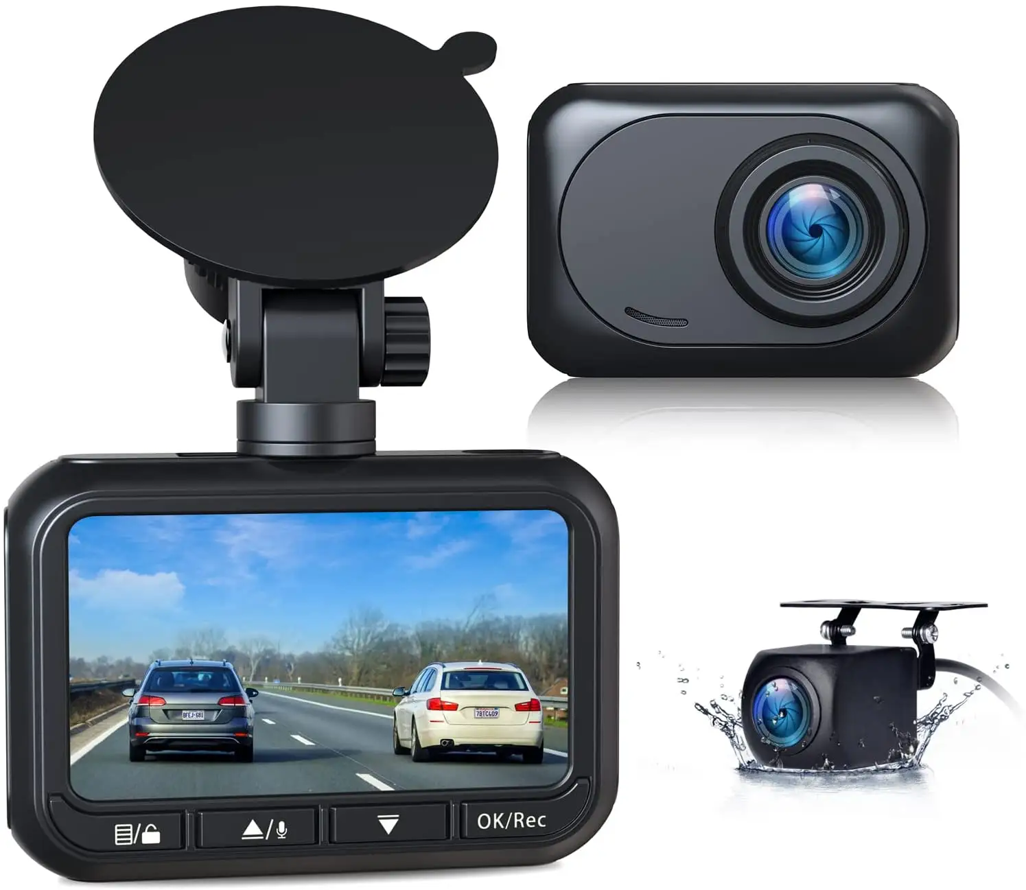 Q2 قطع غيار السيارات كاميرا داش كام GPS بأربع قنوات مسجل محرك مراقبة السيارة مسجل كاميرا سيارة HD