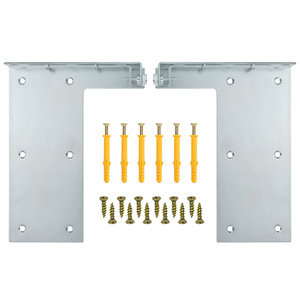 Soportes para gabinetes de pared, acero laminado en frío, plateado, negro, accesorios de fijación para tocador de baño y cocina, fácil instalación - Product Image 1