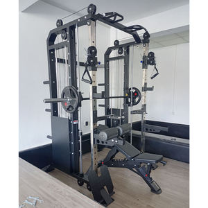 Equipo de Gimnasio Multifuncional Smith Squat, Jaula de Entrenamiento, Máquina de <span class=keywords><strong>Fitness</strong></span> y Musculación con Cable Cruzado - Product Image 4