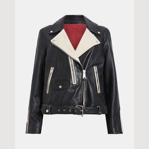Veste de moto pour femme de qualité supérieure, imprimée, avec manches longues en cuir, veste bomber d'hiver, veste en cuir pour femme - Product Image 6