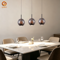 Lampe suspendue design en verre de luxe pour salle à manger et bar, lampe suspendue créative pour chevet de chambre à coucher