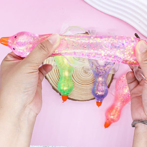 Cute Glitter Duck Maltose Filled Plastic Squishy Toy for 5 to 7 Years Old Slow Rebound Stress Relief Squeeze Toy - Product Image 2