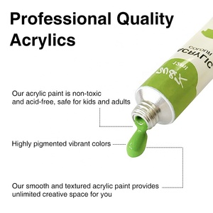 Wholesale 12ml 18 assorted colours non-toxic <strong>color</strong> <strong>acrylic</strong> paint set - Product Image 5